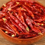 Xiaomila chili threads in a wooden bowl