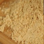 Ground ginger in close-up