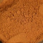 Ground cinnamon in close-up