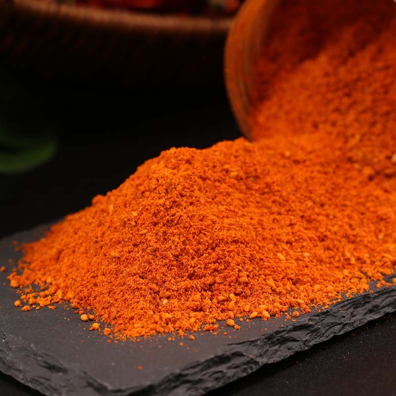Mala chili dipping seasoning on a slate board