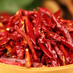Huaxi chili threads in a ceramic bowl