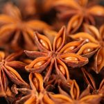 Star anise heaped in close-up
