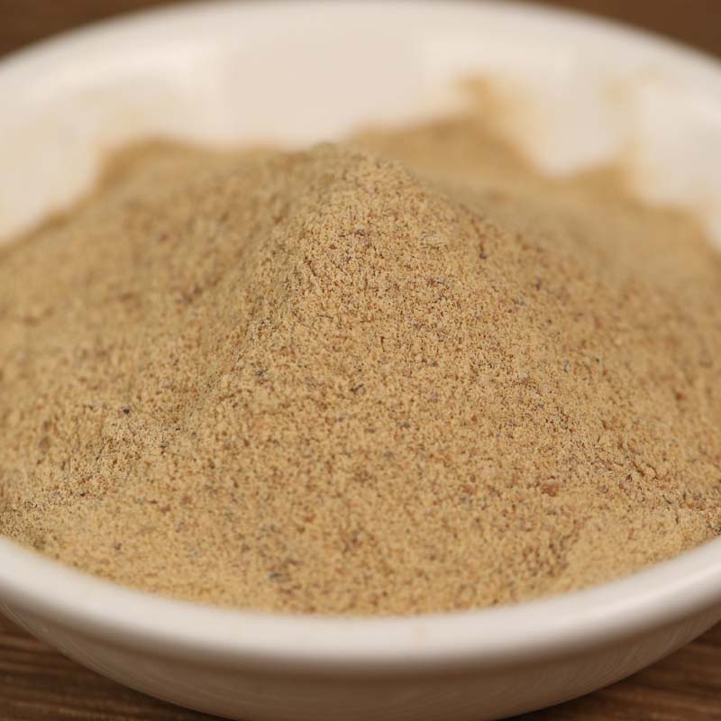 Ground white pepper in a white bowl