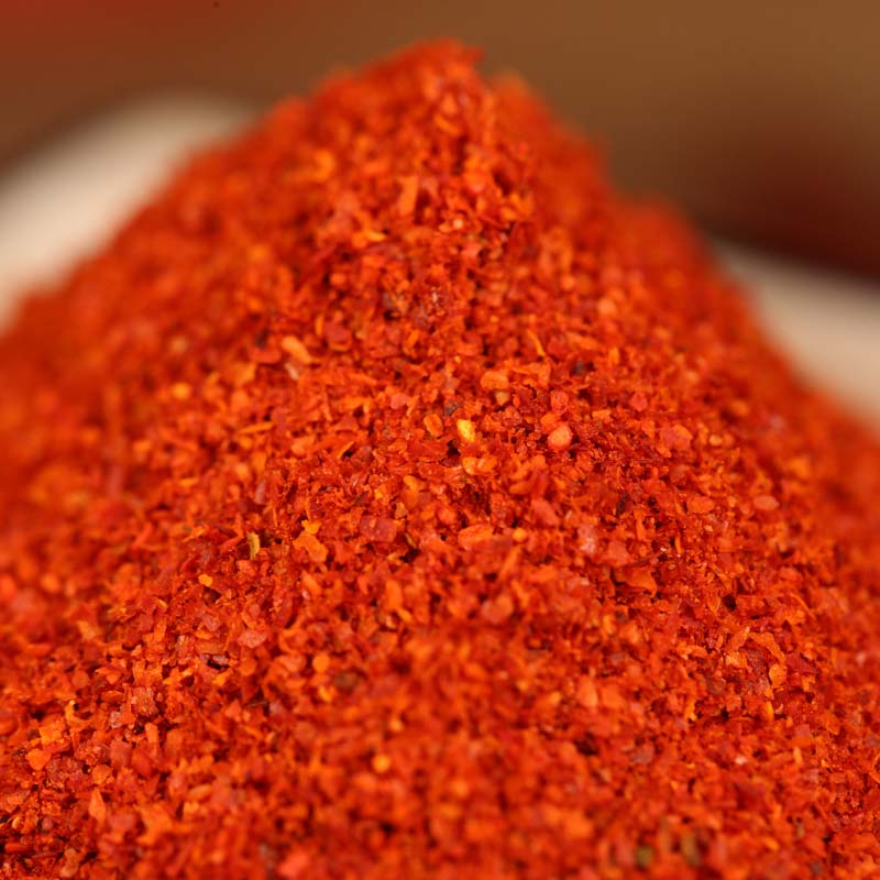 Xiaomila fine chili powder in close-up