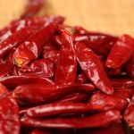 Xinyidai dried chili peppers in close-up