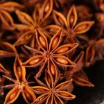 Star anise gathered in a pile